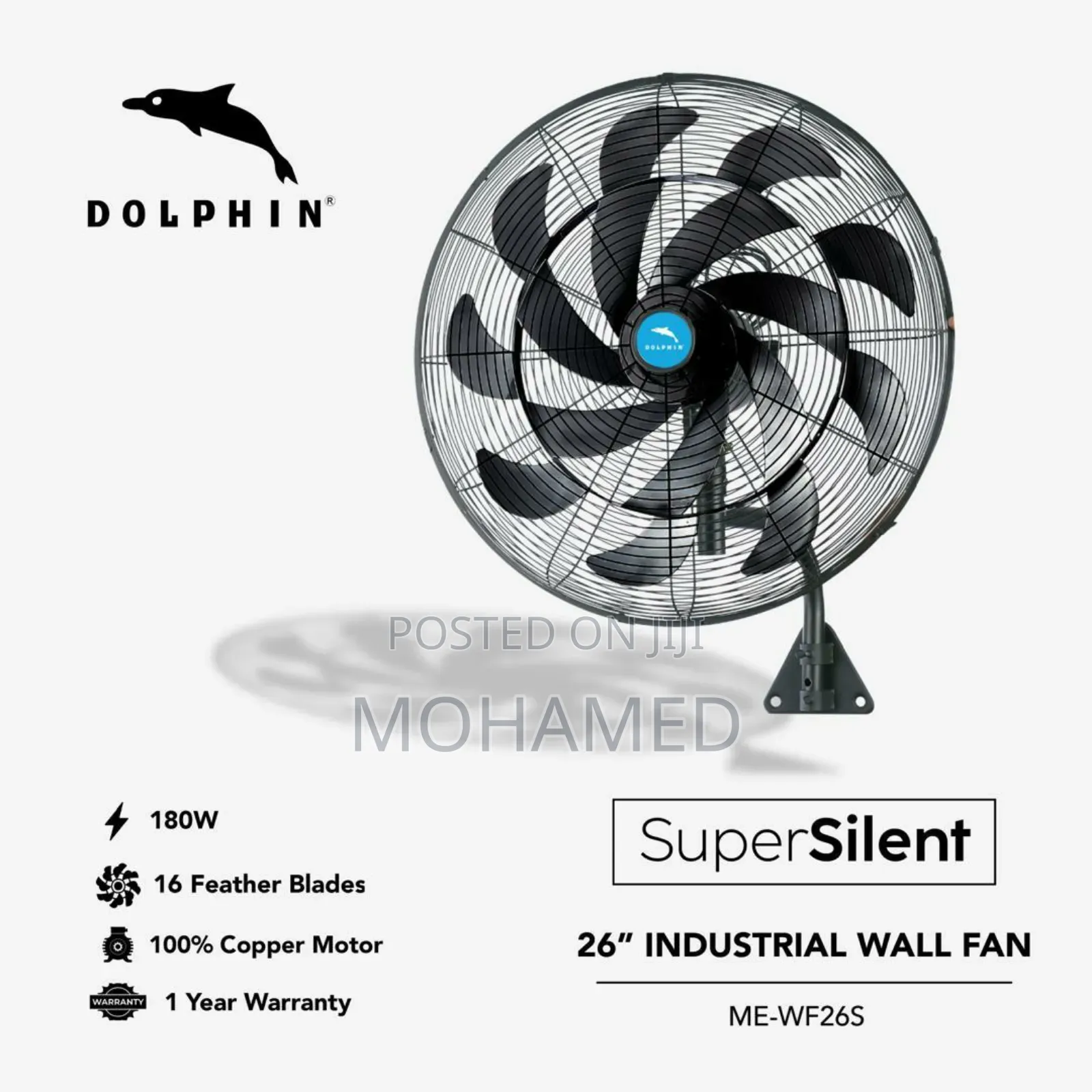 Dolphin Wall Fan 26 Size
