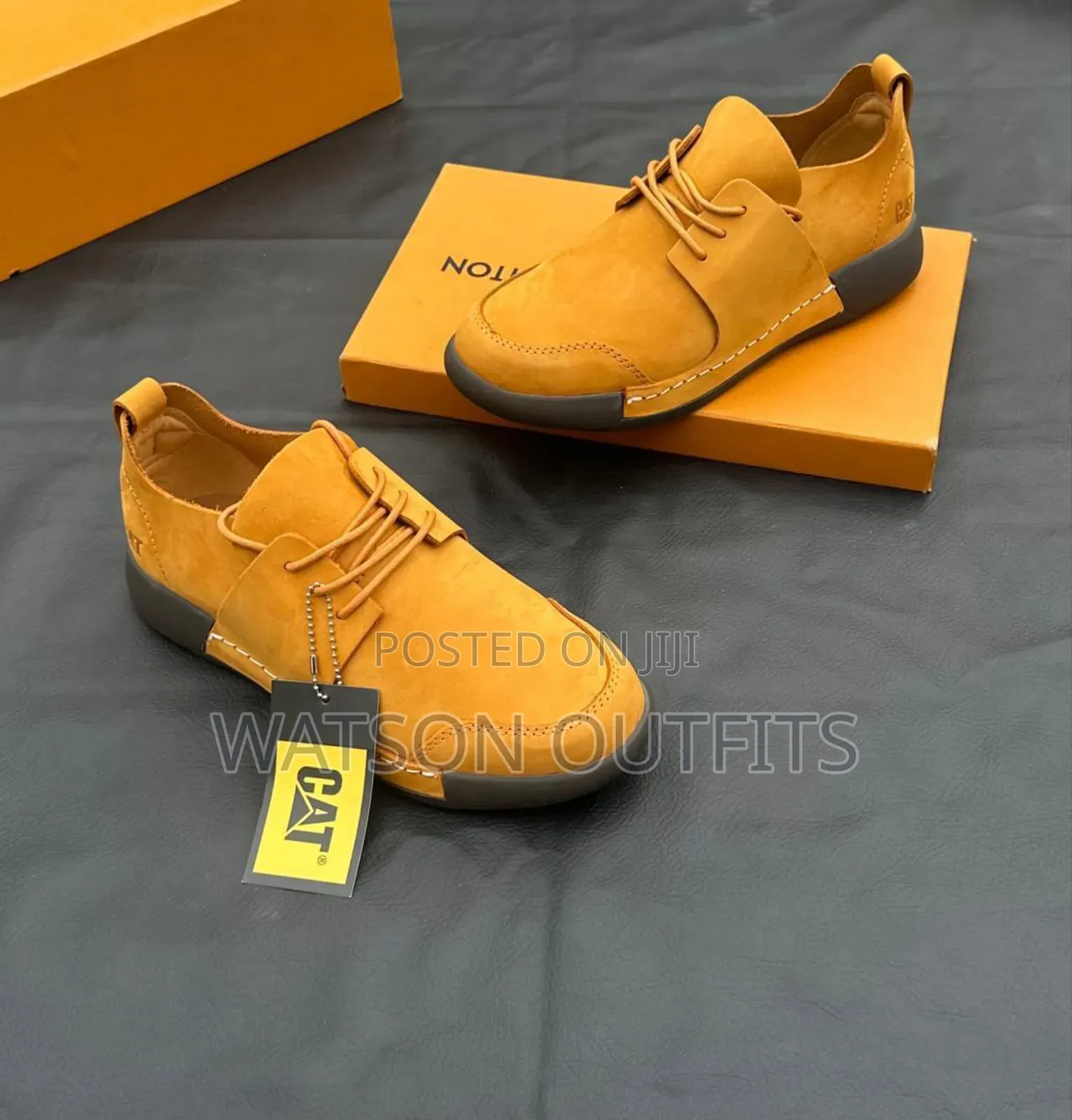 Men's Shoes in Caterpillar Brand Made of Leather Materials