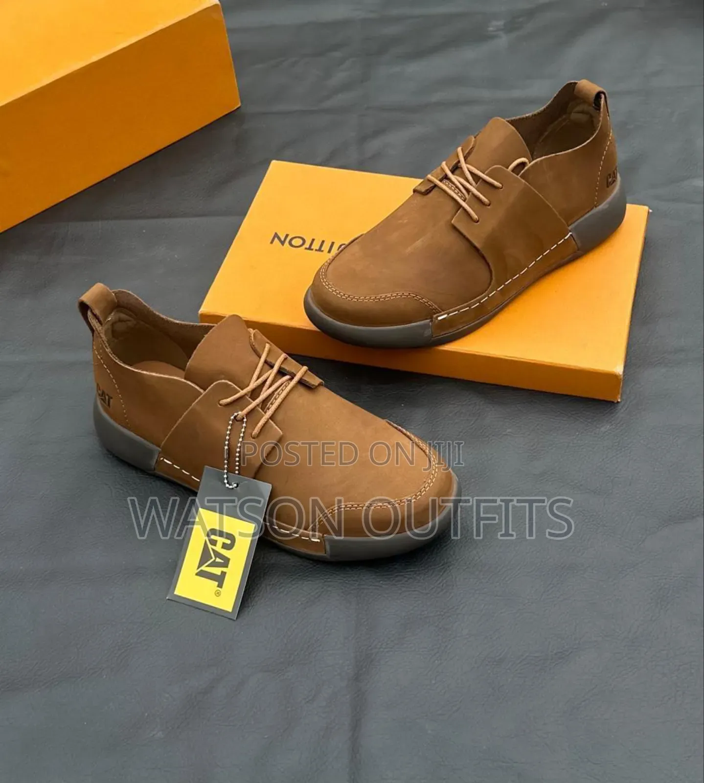 Men's Shoes in Caterpillar Brand Made of Leather Materials