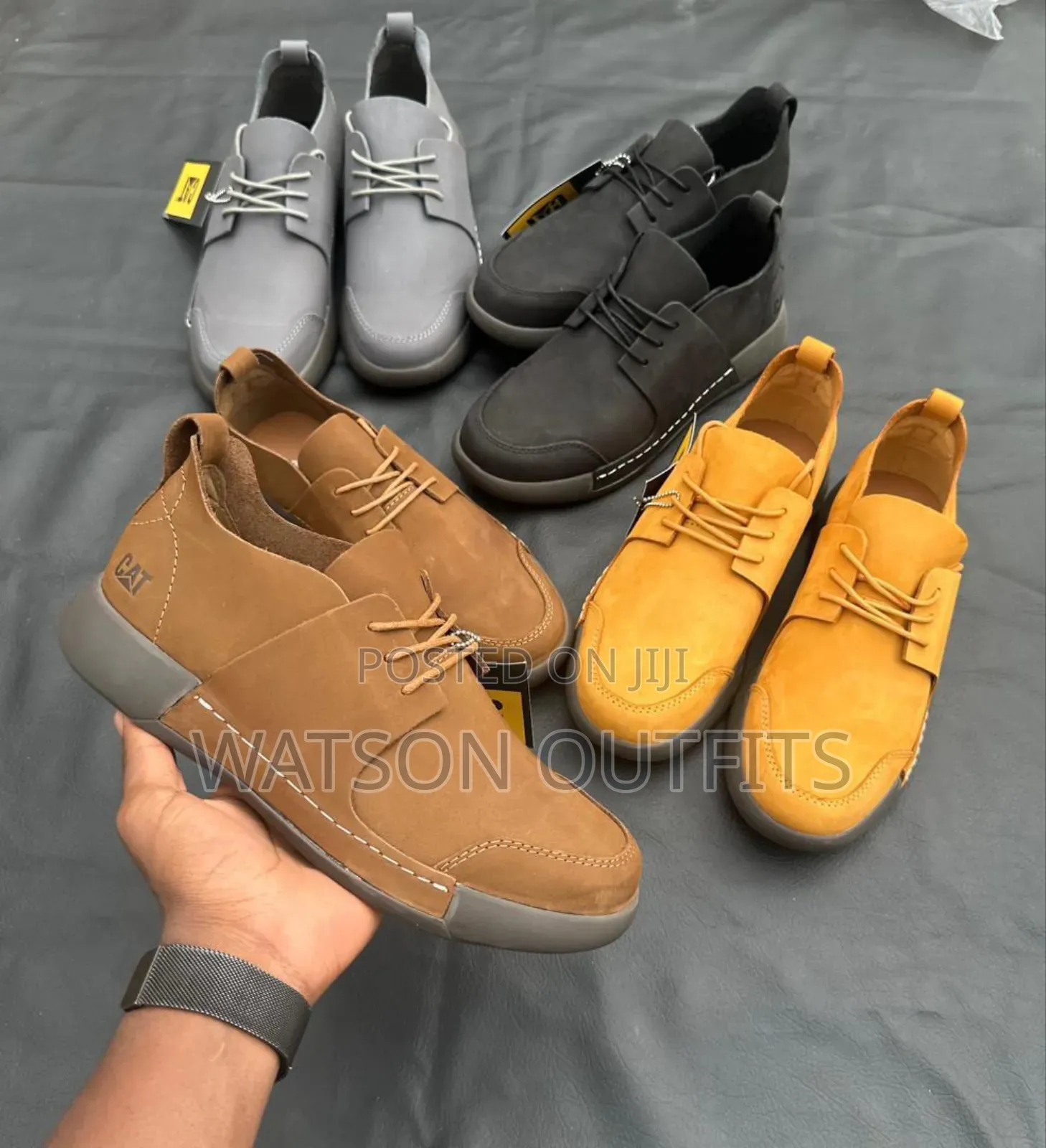 Men's Shoes in Caterpillar Brand Made of Leather Materials