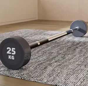 Fixed Rubber Barbell 25kg Dumbbell