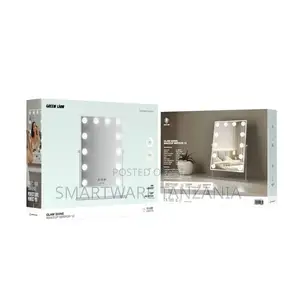 Green Lion Glam Shine Makeup Mirror 12 Led Lights - White