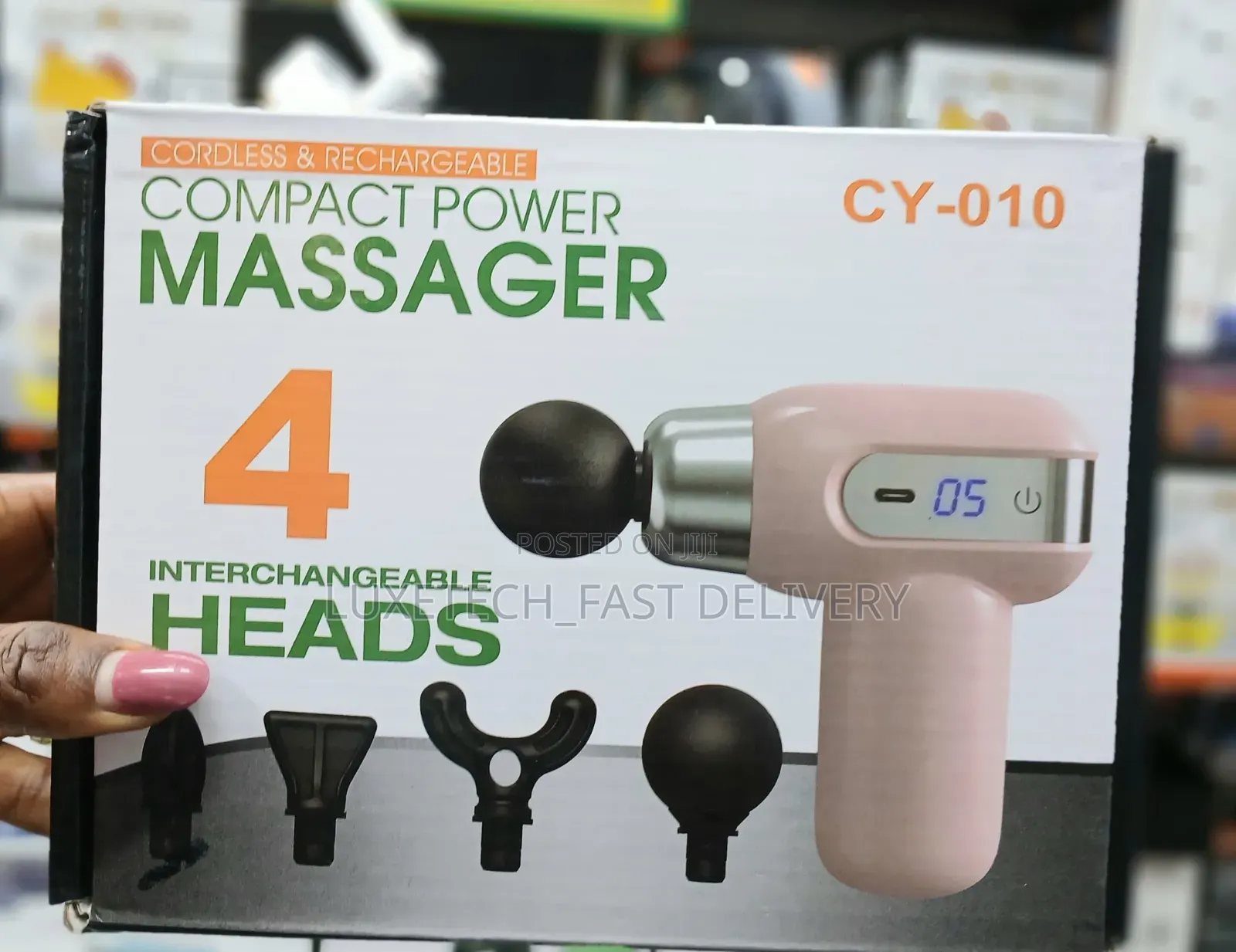 Rechargeable Compact 4 in 1 Massager With Digital Display
