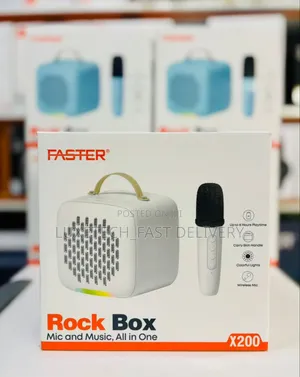 Rock Box Portable Bluetooth Speaker With Wireless Karaoke Microphone