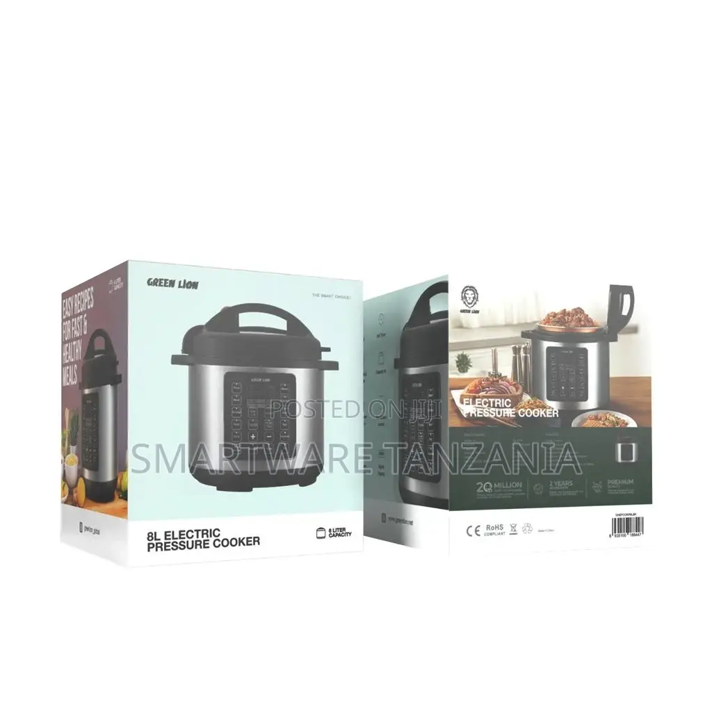 Green Lion 8l Electric Pressure Cooker - Black