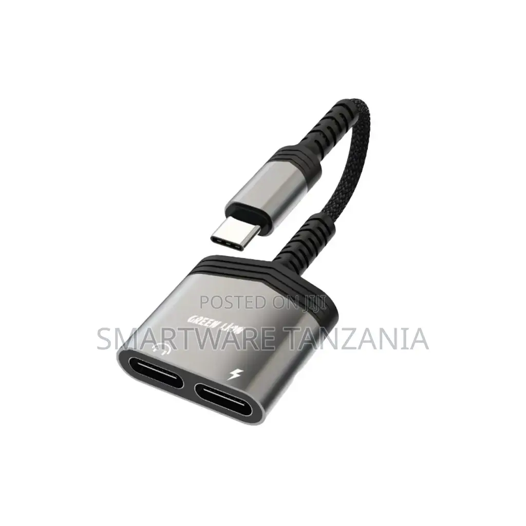 2 in 1 Splitter Adapter Type-C to Type-C Charging Audio