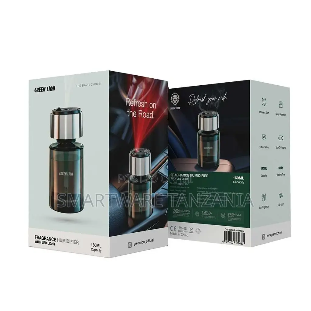 Green Lion Fragrance Humidifier With Led Light - Green