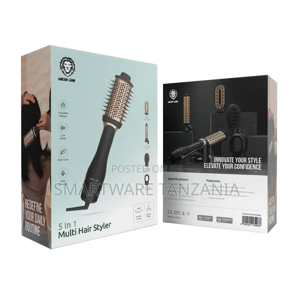 Green Lion 5 in 1 Multi Hair Styler - Gold Black