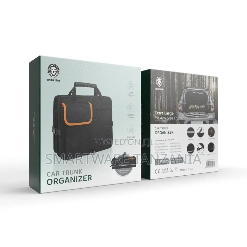 Green Lion Car Trunk Organizer - Orange, Black