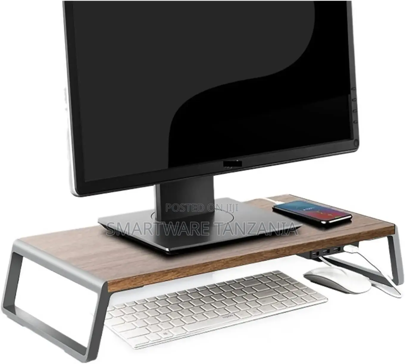 Desktop Monitor Stand/Laptop Tray Tempered Glass