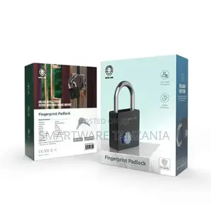 Green Lion Fingerprint Padlock - Black