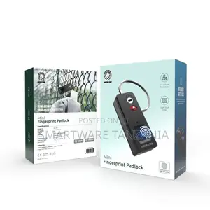 Green Lion Mini Fingerprint Padlock - Black