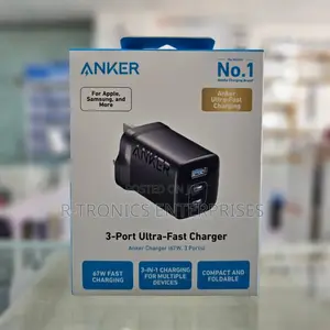Anker Charger A2674k11 67watts 3port Adapter 67wusbc1+C2 + 22.5wusba