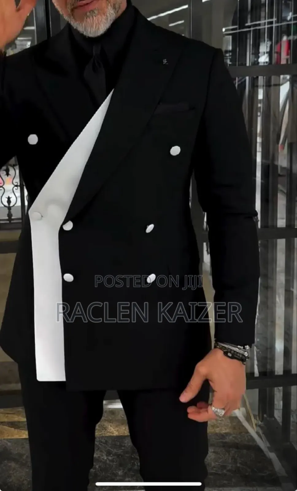 Marco Milano Black and White Full Suit