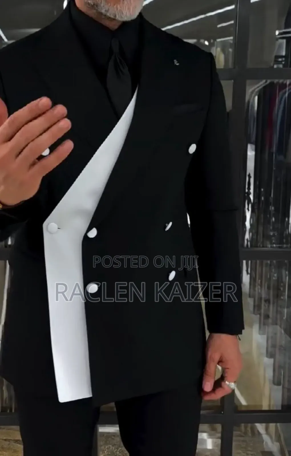 Marco Milano Black and White Full Suit