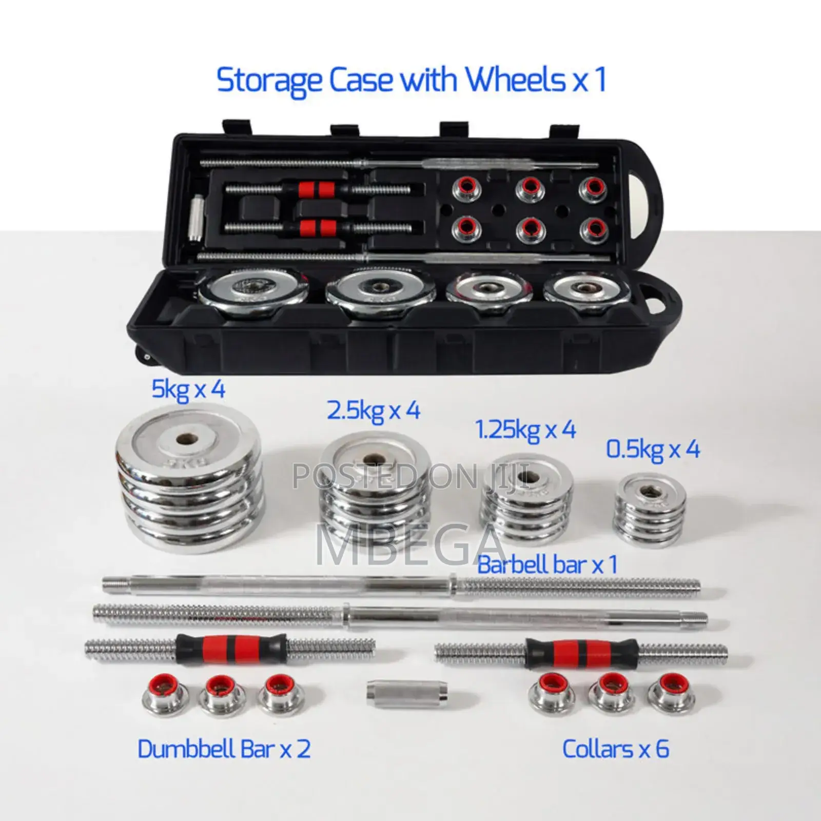 50kg Chrome Dumbbells