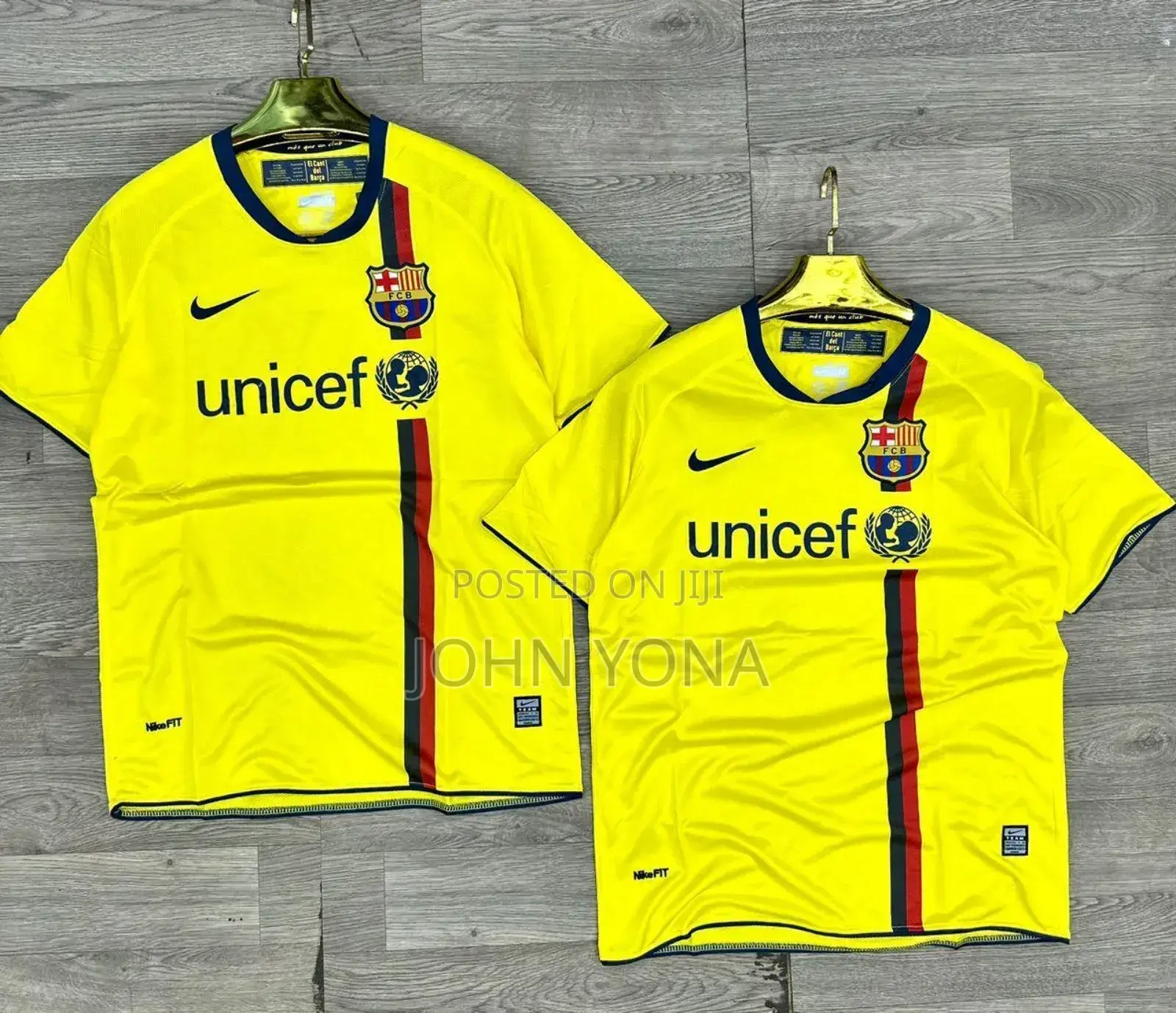 Barcelona Jersey Unicef Yellow