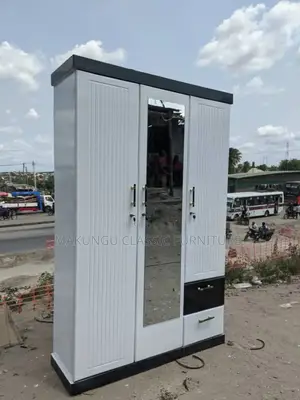Multicolored Wardrobe With Three Doors