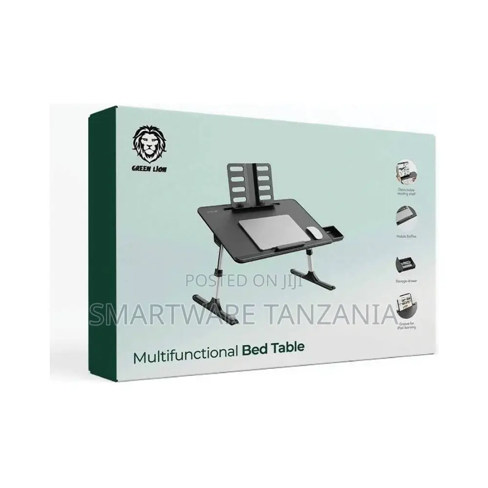 Green Lion Multifunctional Bed Table 60x40cm - Black
