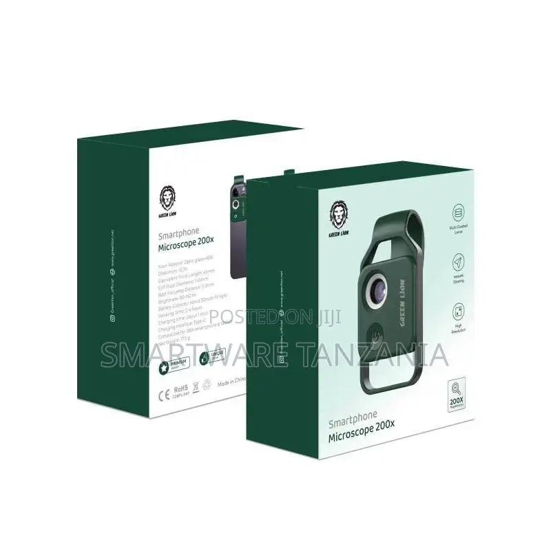 Green Lion Smartphone Microscope 200x - Green