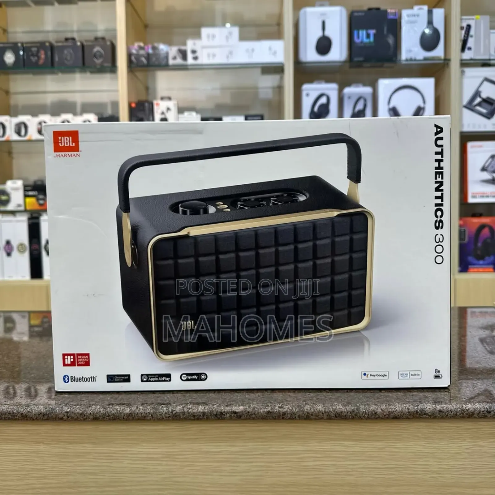 JBL Authentics 300 Portable Bluetooth Speaker With Alexa Google