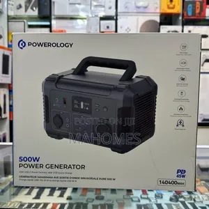 Powerology 500w Portable Power Generator With 140400mah Capacity