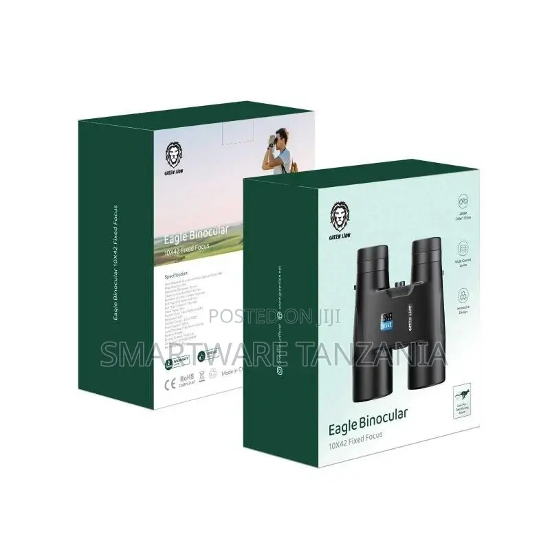 Green Lion Eagle Binocular , 10x42 Fixed Focus, Resolution 6.8