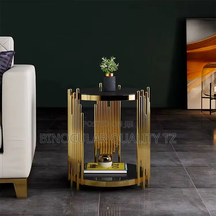 Glass Top Round Side Luxury Coffee Table