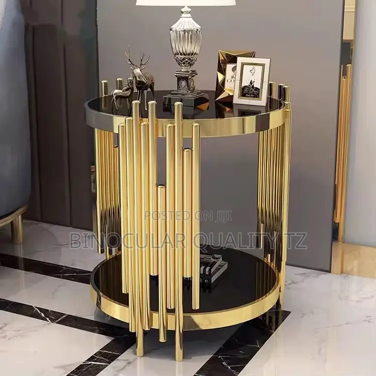 Glass Top Round Side Luxury Coffee Table