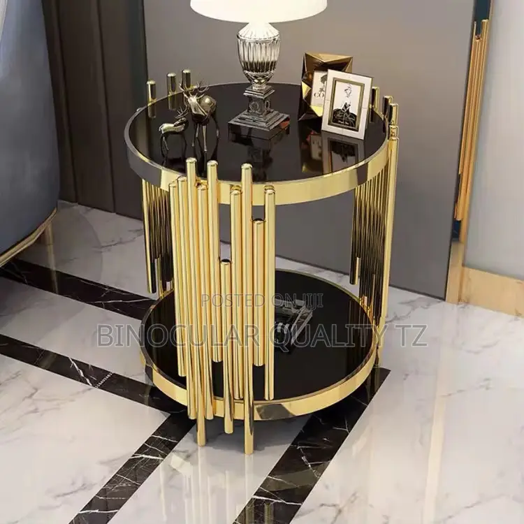 Glass Top Round Side Luxury Coffee Table