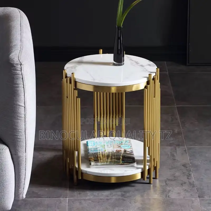 Glass Top Round Side Luxury Coffee Table