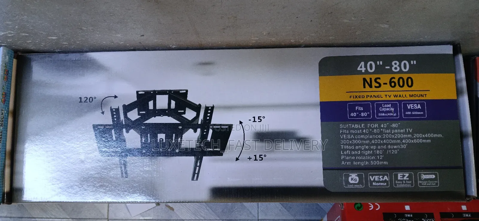 Heavy Duty Adjustable Tv Bracket 40" to 80" Ns-600