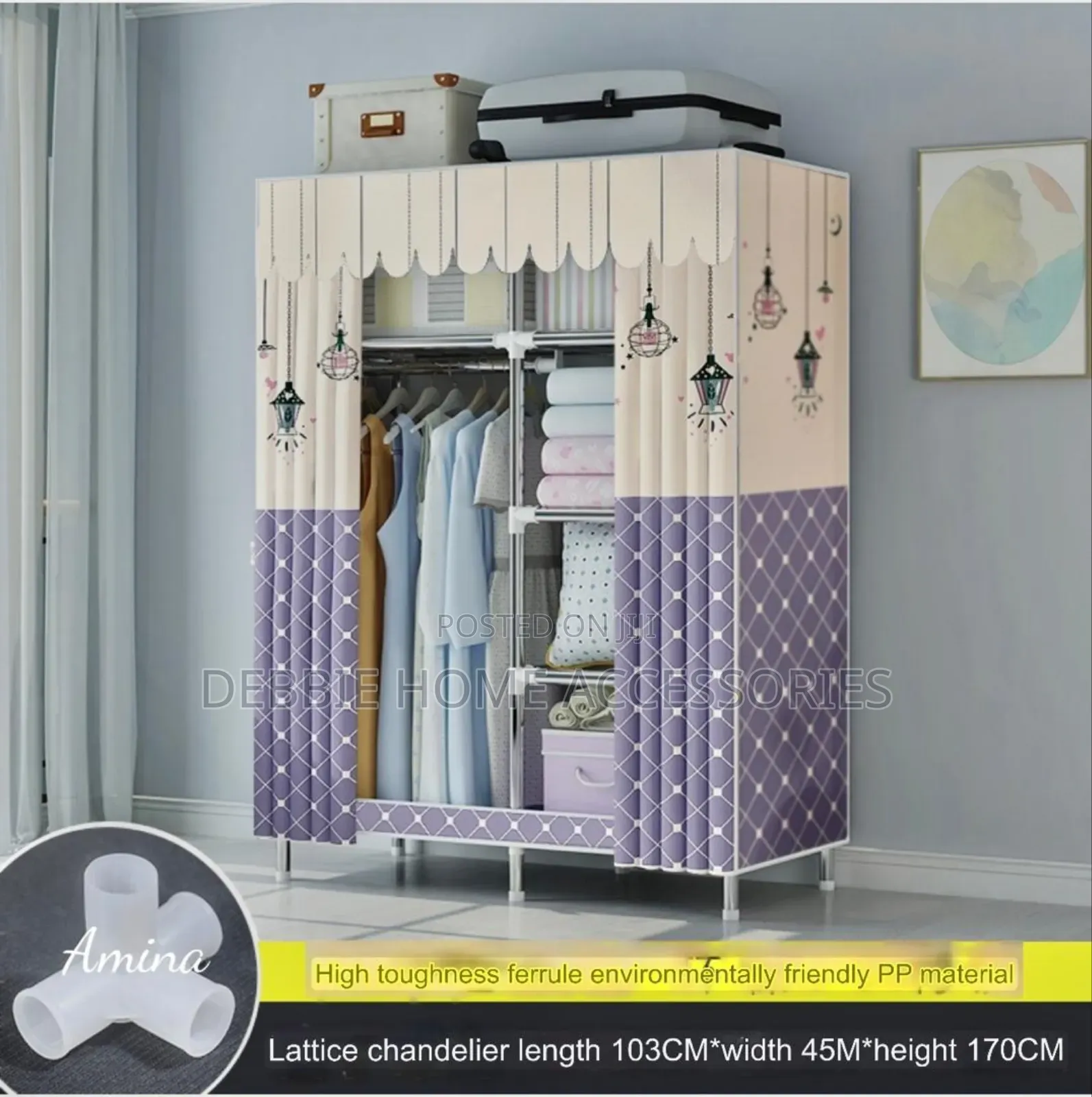 2 Door Model Wardrobe Steel Pipe