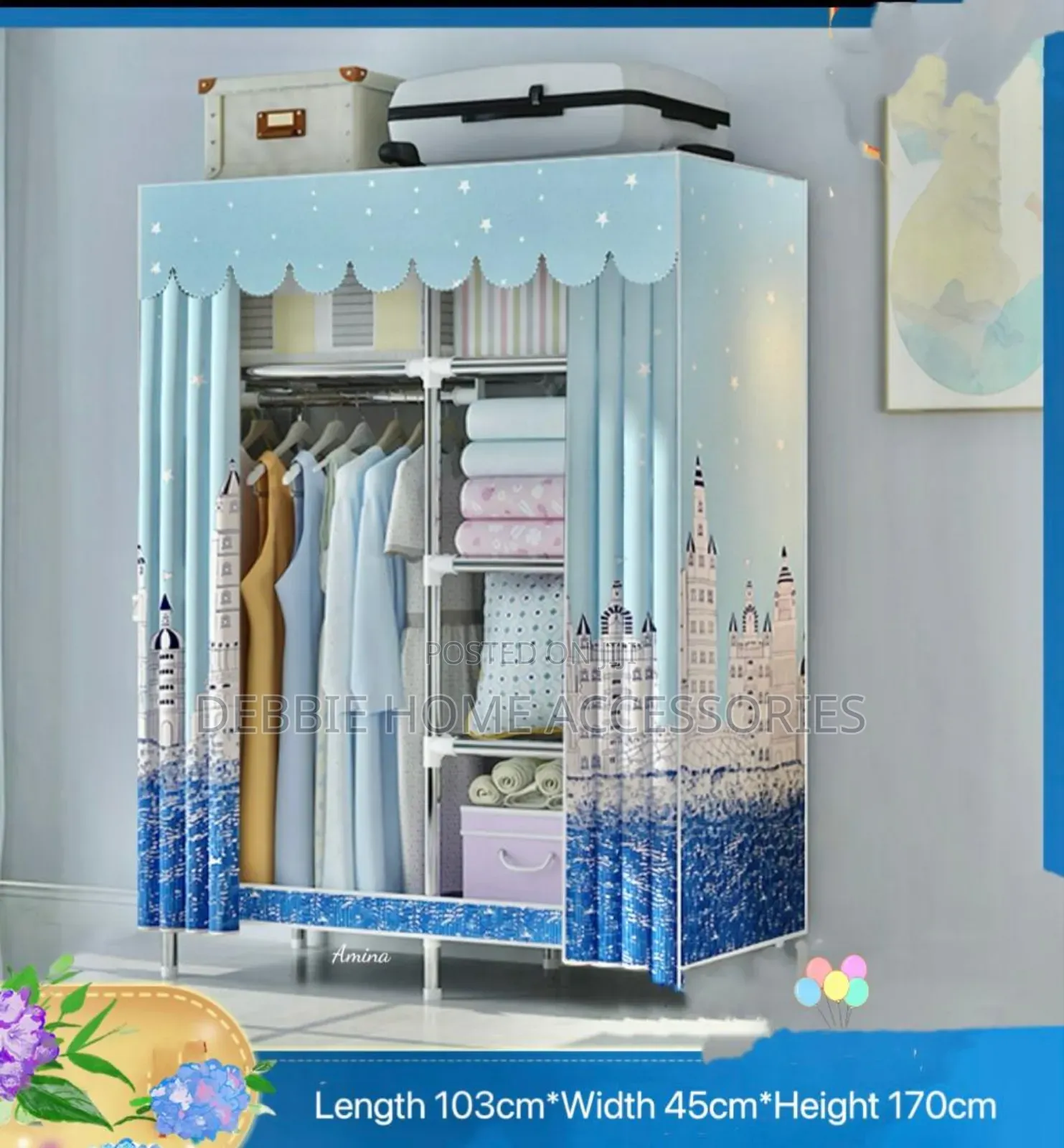 2 Door Model Wardrobe Steel Pipe