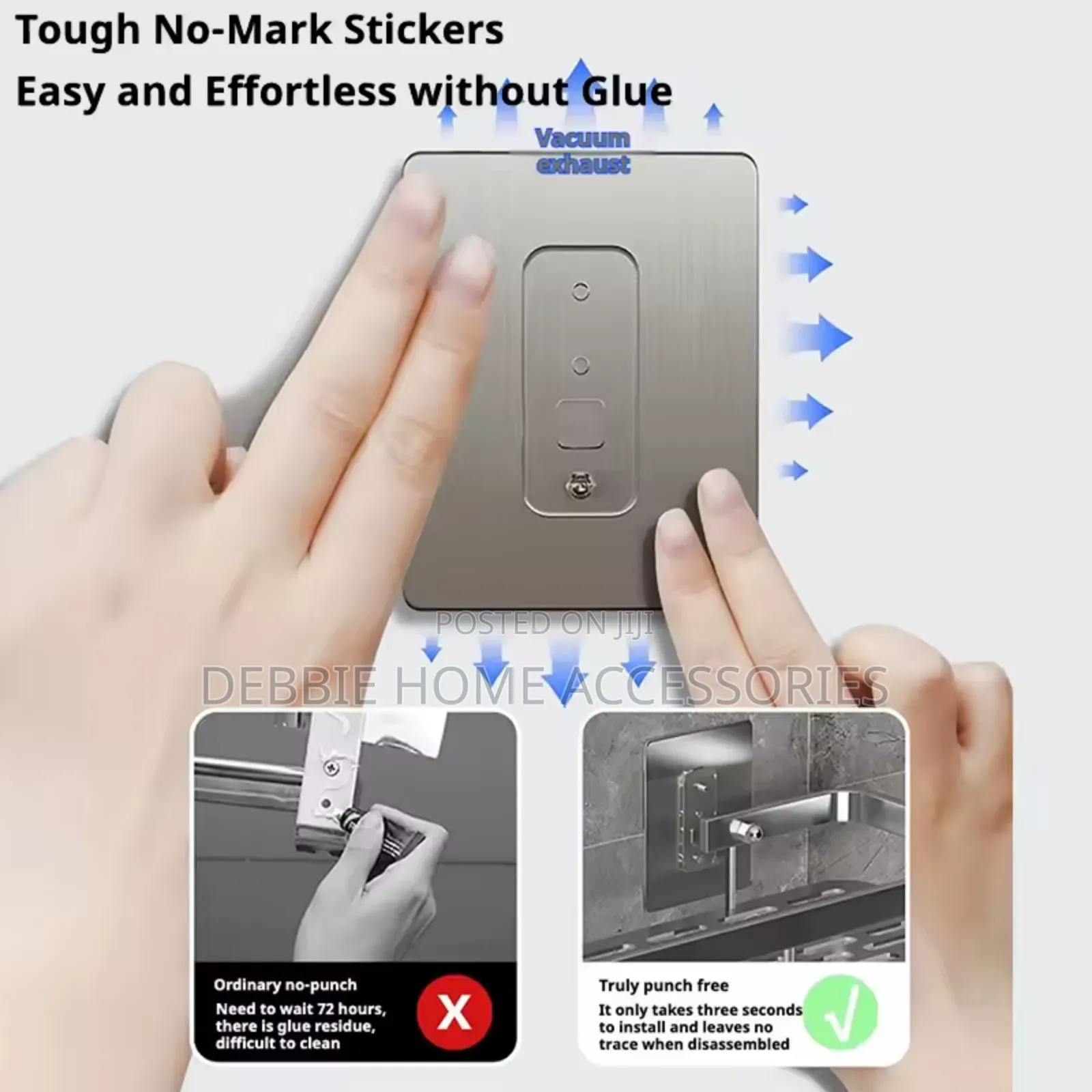 Double Rod Bathroom Towel Holder Without Drilling Screws