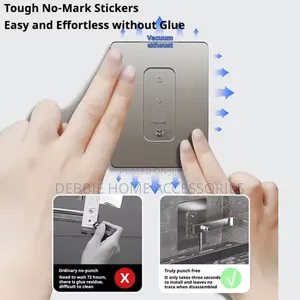 Double Rod Bathroom Towel Holder Without Drilling Screws
