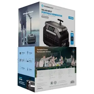 Powerology Solar Input Portable 640000mah Generator - Black