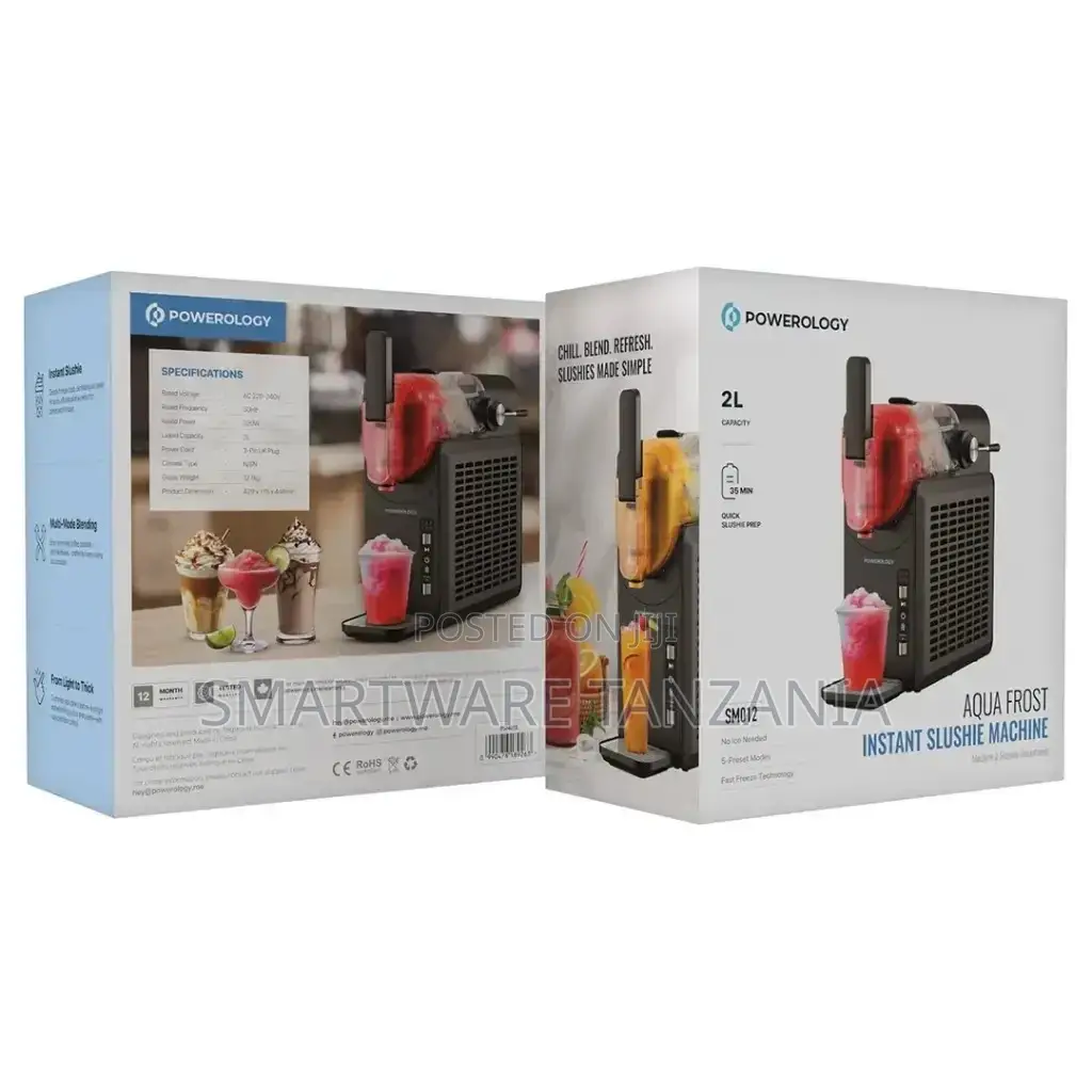 Powerology Aqua Frost Instant Slushie Machine - Black