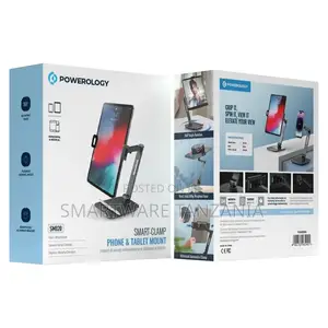 Powerology Smart-Clamp Phone Tablet Mount - Black