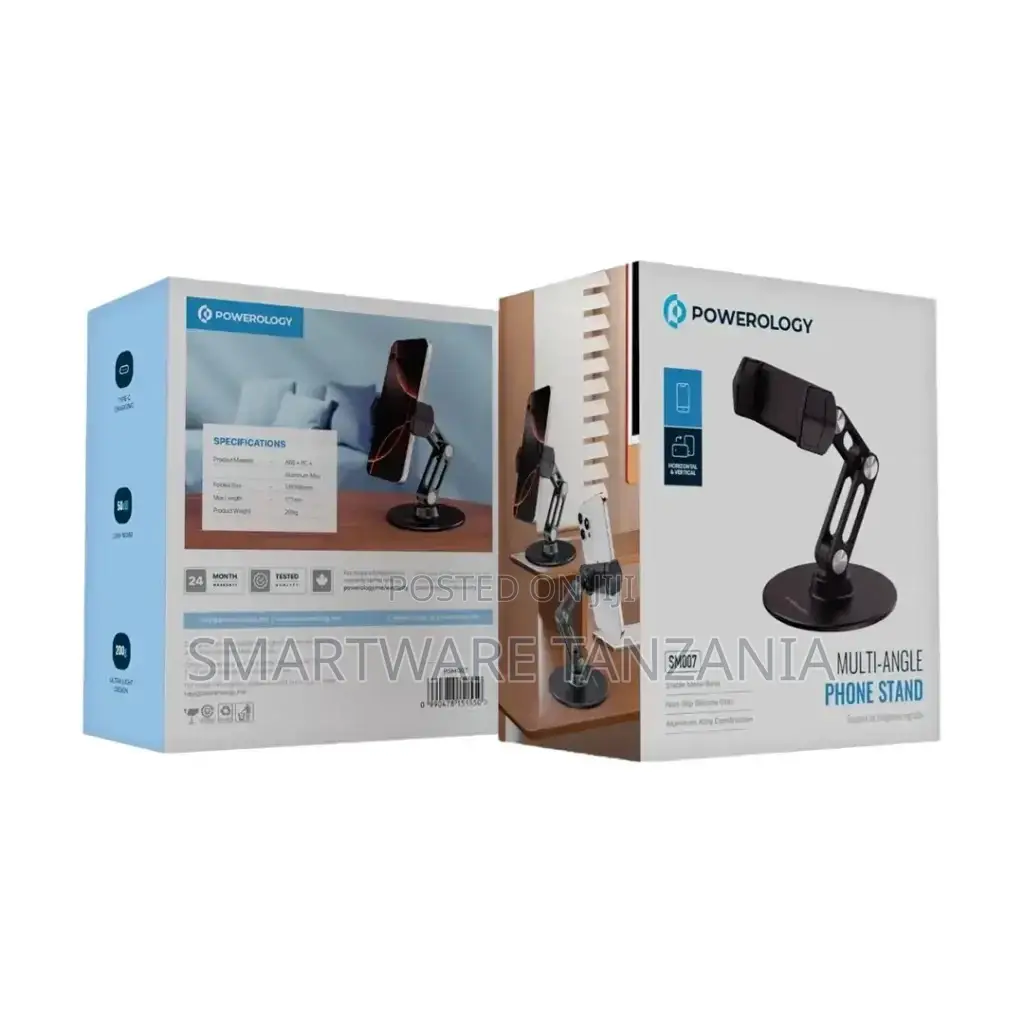 Powerology Multi-Angle Phone Stand - Black