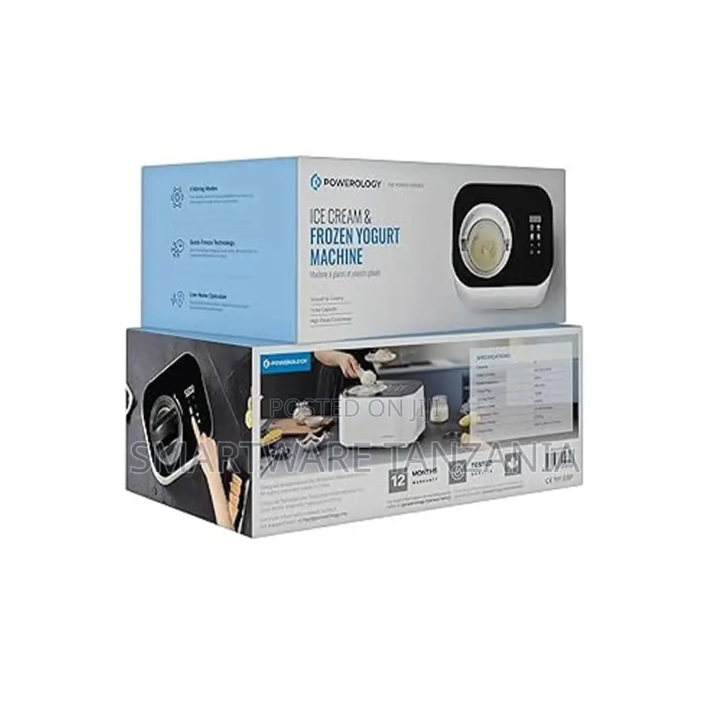 Powerology Ice Cream Frozen Yogurt Machine - White