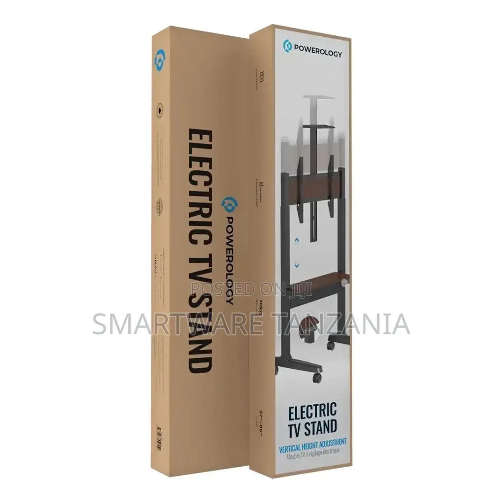 Powerology Electric Tv Stand With Vertical Height Adjustment