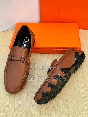 Men's Loafers Clark's Brown Material Pure Leather