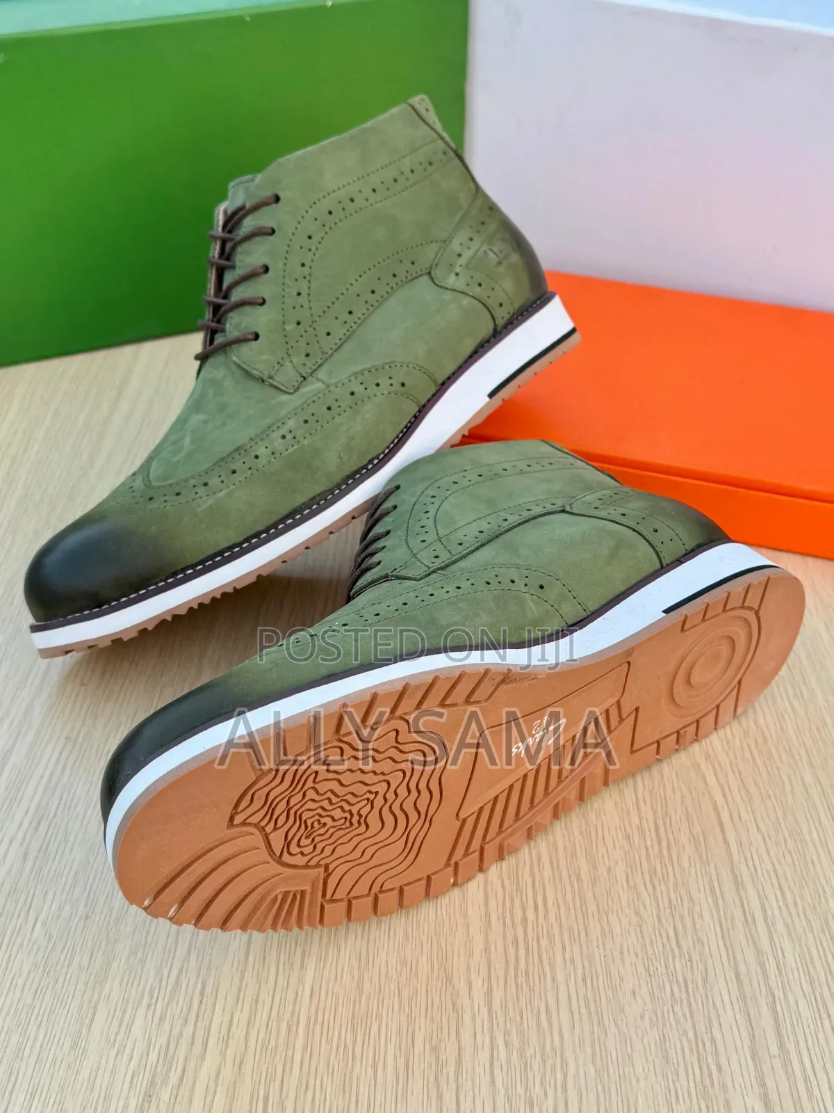 Green Army Mens Clark's Boots
