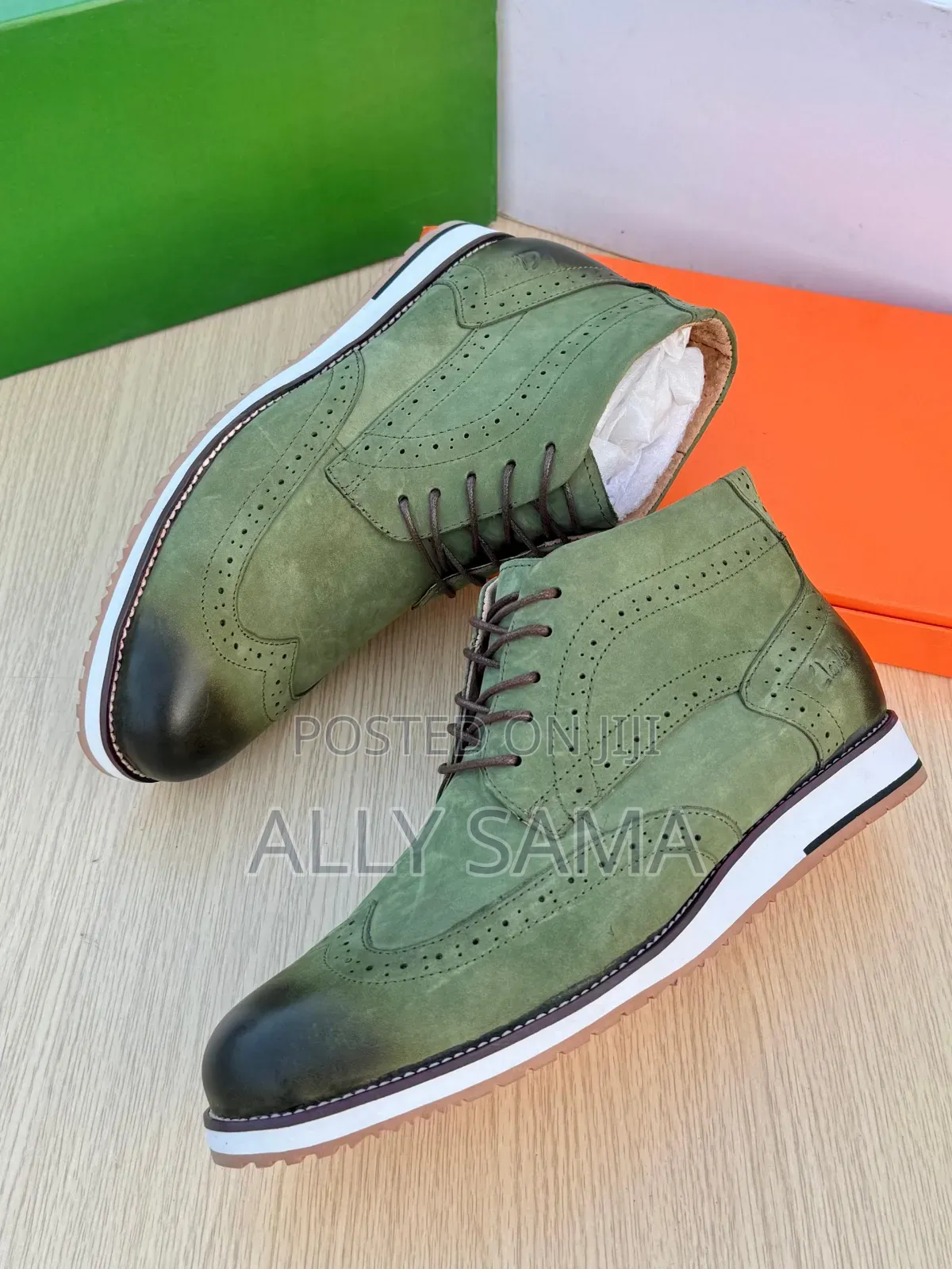 Green Army Mens Clark's Boots