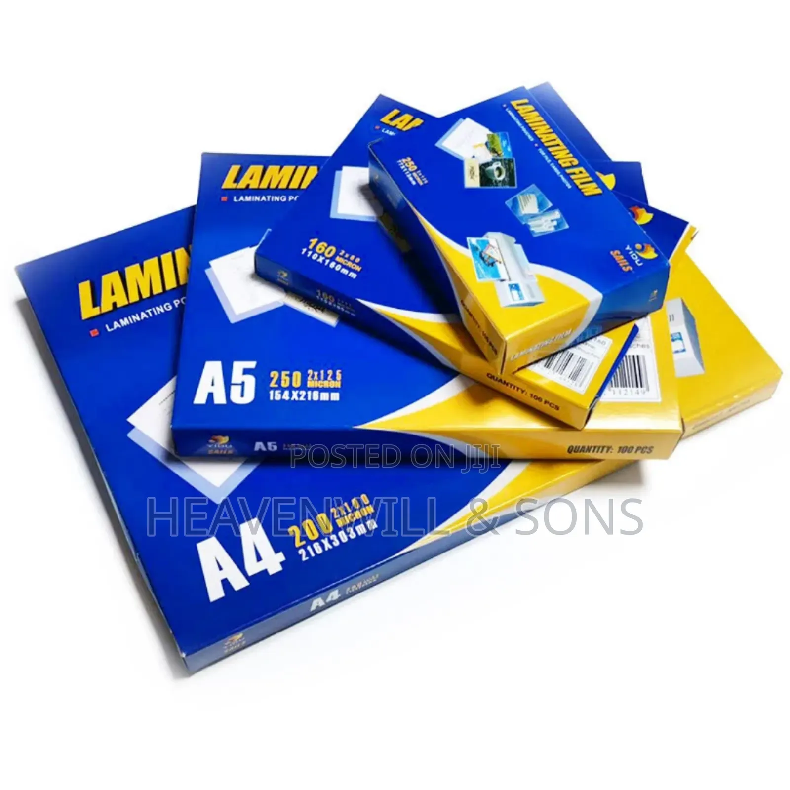 Laminating Pouches/Film/Bag A4 Size for Paper Pictures 125mic 100pcs