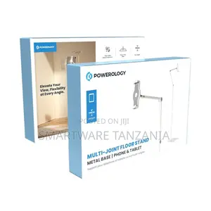 Powerology Multi-Joint Floor Stand Metal Base Phone Tablet - White