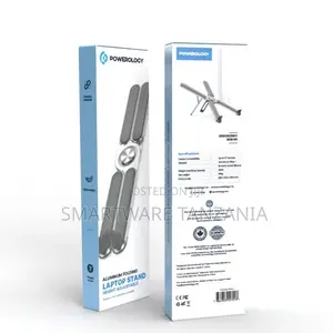 Powerology Adjustable Portable and Foldable Laptop Stand - Silver