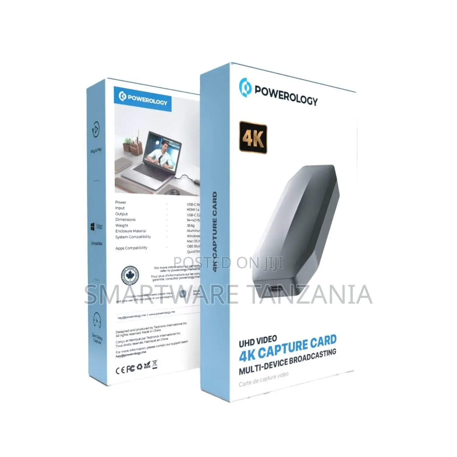 Powerology Capture Card 1*C 3.2 Gen1 1*Hdmi 1.4, Support /30hz
