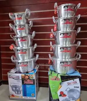 Domestic Sufuria Chungu Stainless Steel Nzito 5pcs